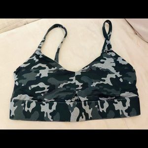 Fabletics camo sports bra size M